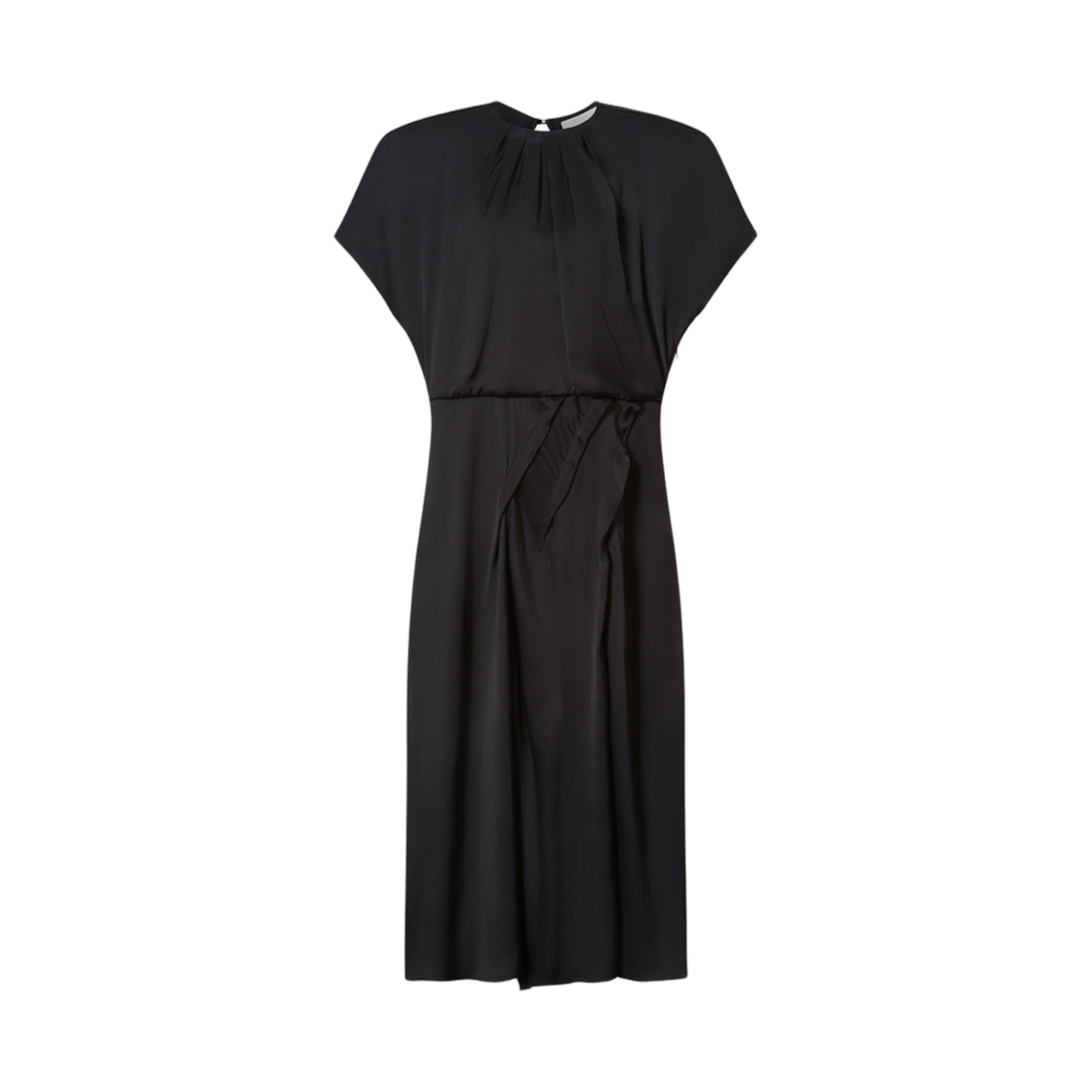 RO1191FA-D3J13I-01BK (W) Isabel Marant Namsha Satin Midi Dress Black