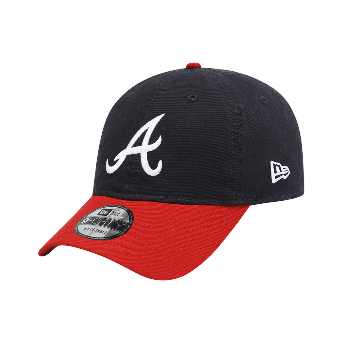 뉴에라 MLB 애틀란타 브레이브스 베이직 톤 언스트럭쳐 볼캡 네이비(New Era MLB Atlanta Braves Basic Tone Unstructured Ball Cap Navy) - 1