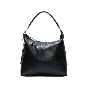 Lemaire Belted Hobo Bag in Paper Lux Leather Dark Navy