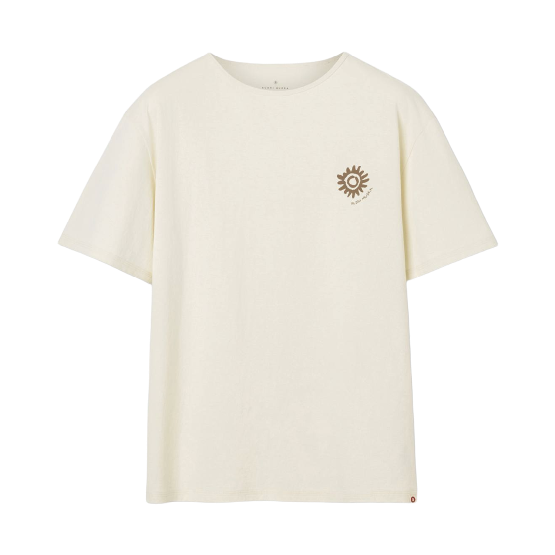 부디 무드라 수리야 드로잉 티셔츠 화이트 아스파라거스(Budhi Mudra Surya Drawing T-Shirt White Asparagus) - 2