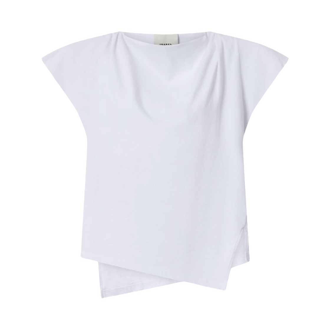TS0097FA-A1N41I-20WH (W) Isabel Marant Sebani T-Shirt Padded Asymmetric White