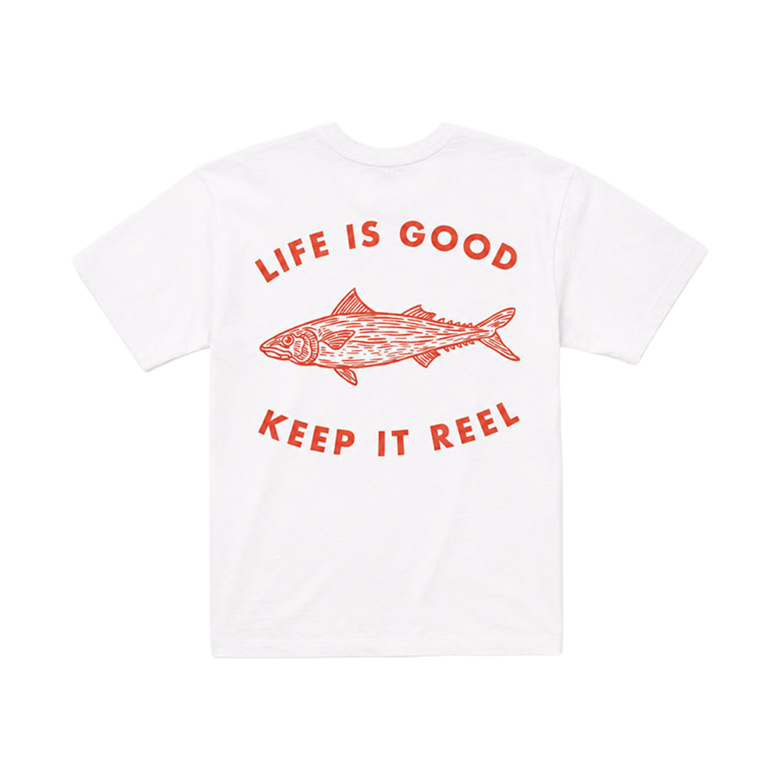 26SS0601 BIGWAVE COLLECTIVE Life Is Good Keep It Reel Tee Off White