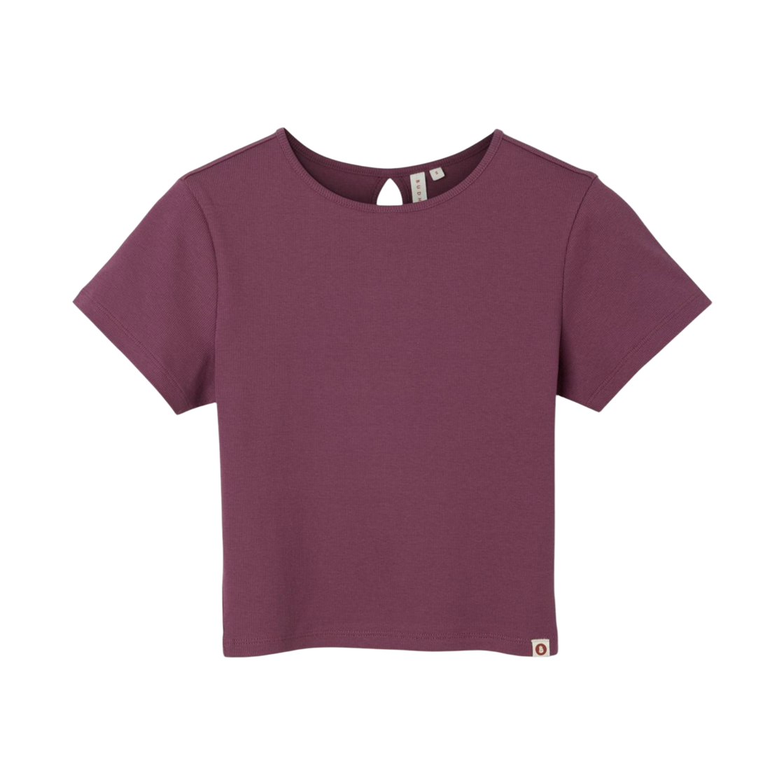 부디 무드라 키홀 립 숏슬리브 바이올렛 쿼츠(Budhi Mudra Keyhole Rib Short Sleeve Violet Quartz)