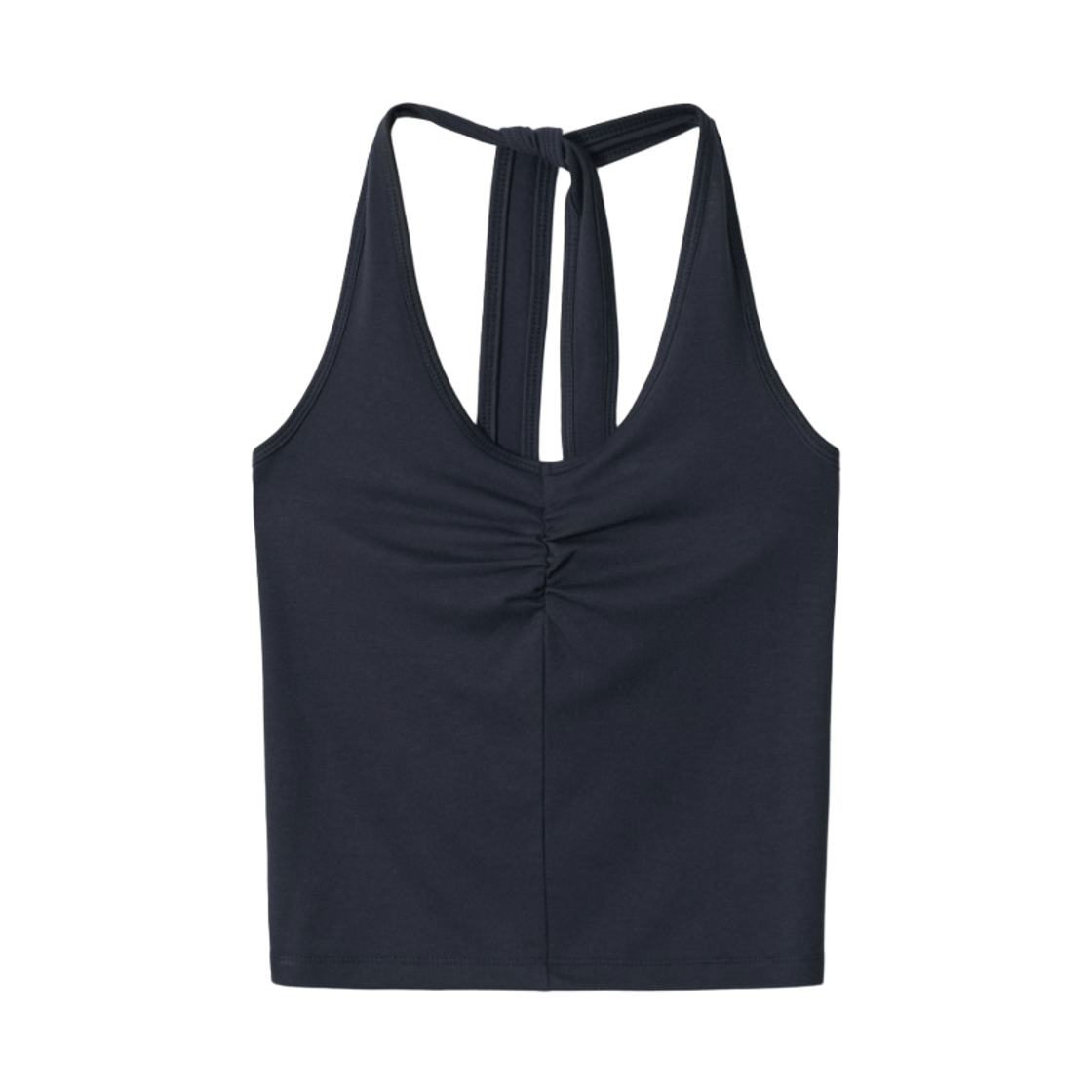 - (W) Aviemuah Halter Shirring T-Shirt Navy
