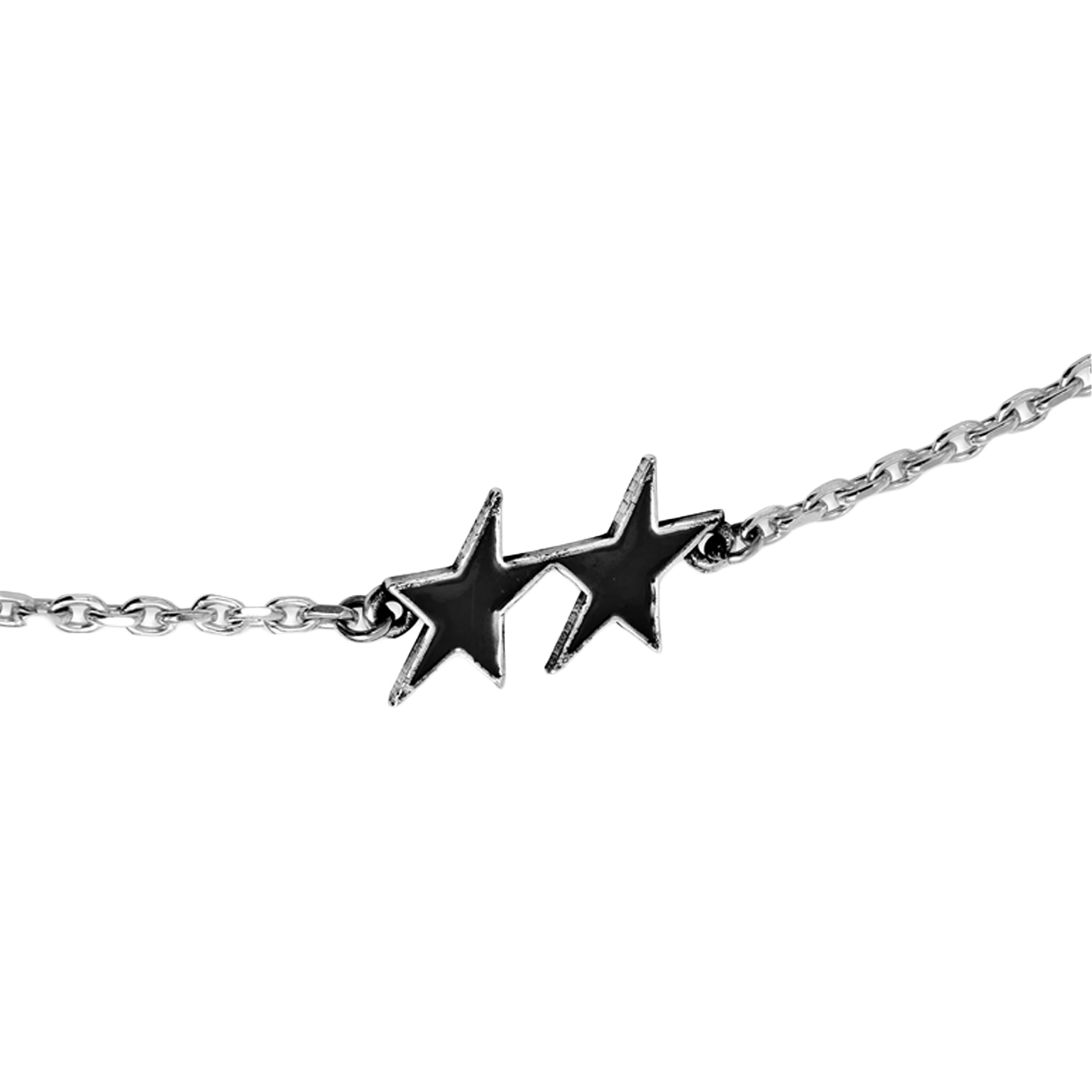 투제이스 블랙 에나멜드 아이콘 네클리스 실버 - 26FW(Twojeys Black Enameled Icon Necklace Silver - 26FW) - 2