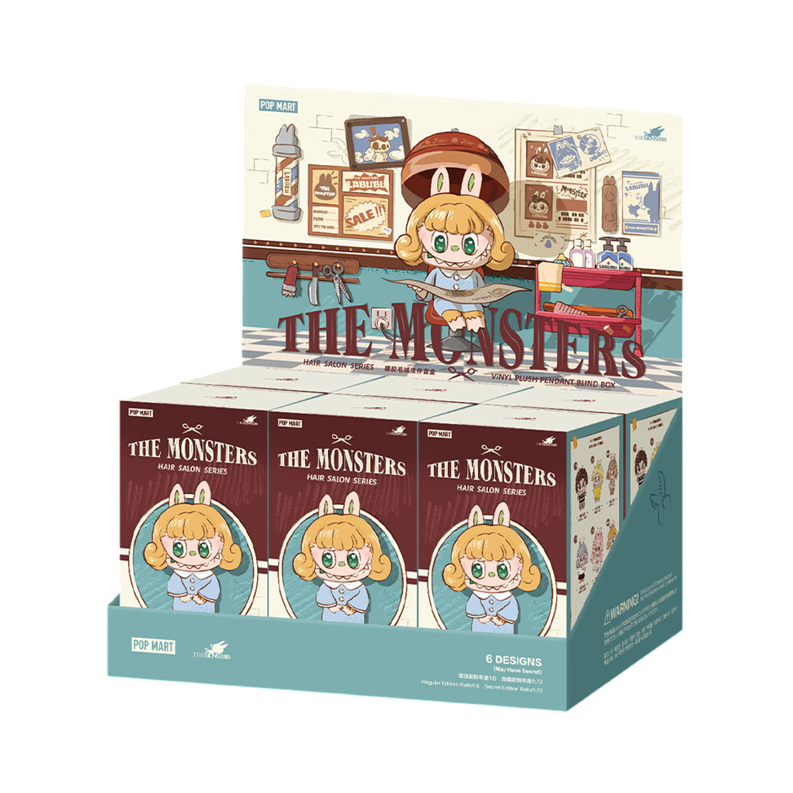 - Pop Mart The Monsters Hair Salon Series Vinyl Plush Sealed Case (6 Blind Boxes)