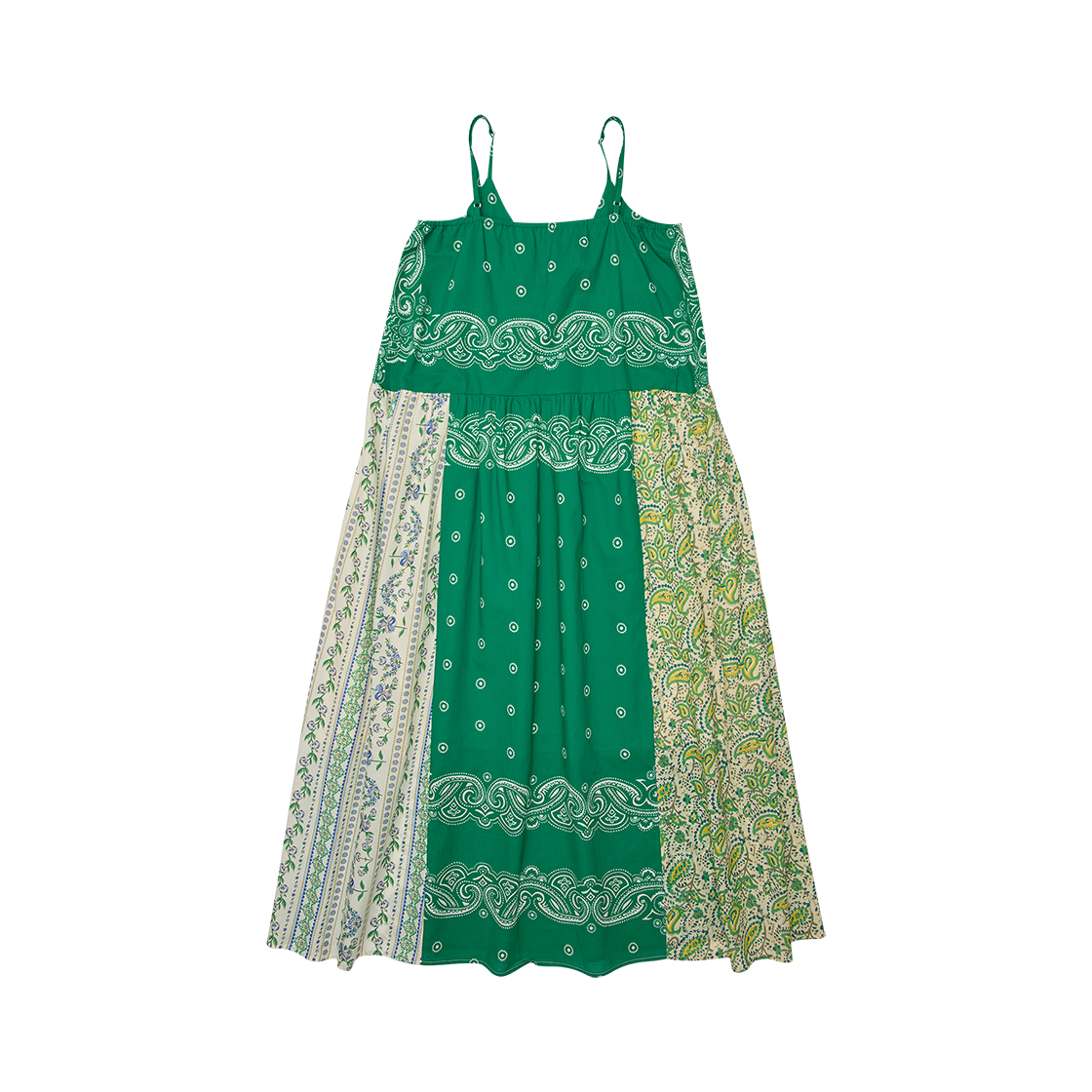 고트 패치워크 반다나 드레스 멀티 그린((W) GORT Patchwork Bandana Dress Multi Green) - 2
