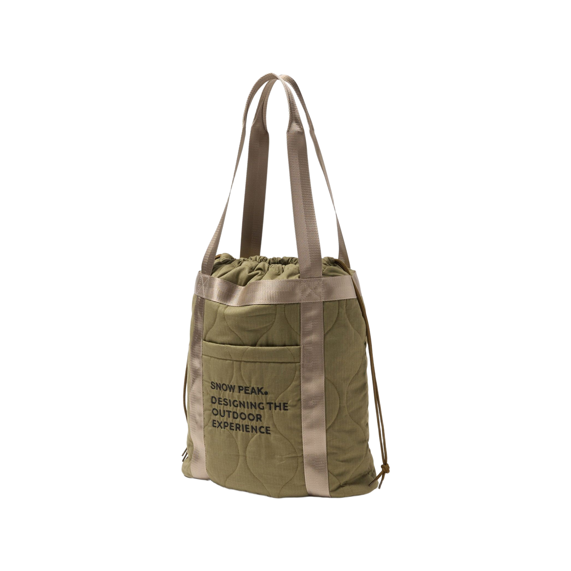 스노우 피크 퀼티드 립스탑 토트 올리브(Snow Peak Quilted Ripstop Tote Olive)