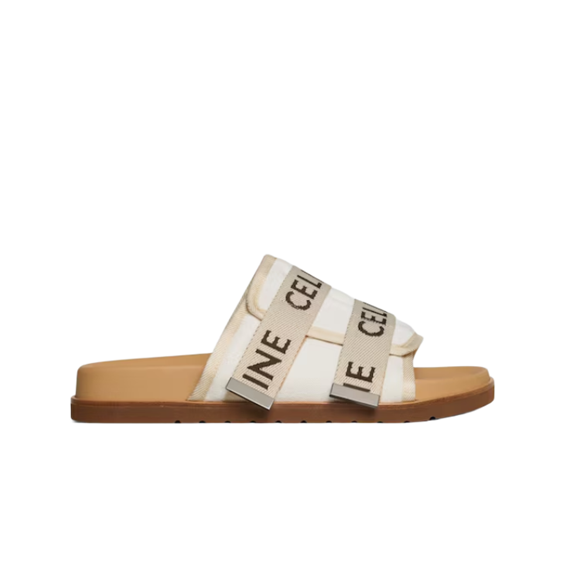 셀린느 피테아 샌들 캔버스 자카드 베이지 다크 브라운(Celine Pitea Sandal in Canvas with Jacquard Beige Dark Brown) - 1