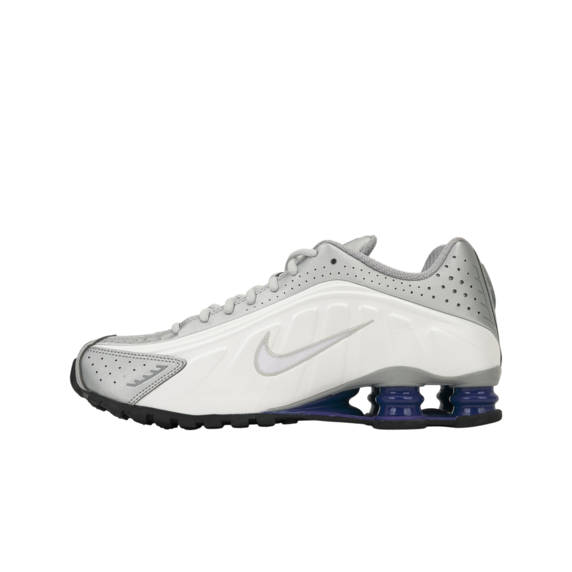 나이키 샥스 R4 화이트 메탈릭 실버 딥 로얄 블루 화이트(Nike Shox R4 White Metallic Silver Deep Royal Blue White) - 3