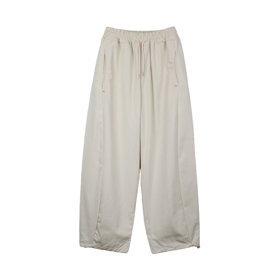 지크립 코튼 벌룬핏 사이드 스냅 와이드 팬츠 크림(GCLIP Cotton Balloon Fit Side Snap Wide Pants Cream) - 1