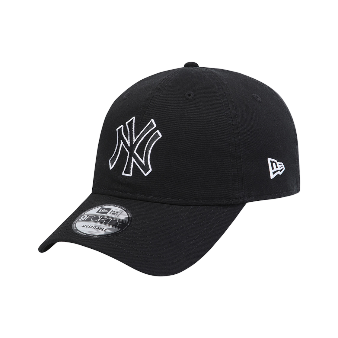 15216773 New Era MLB New York Yankees Basic Outline Unstructured Ball Cap Black