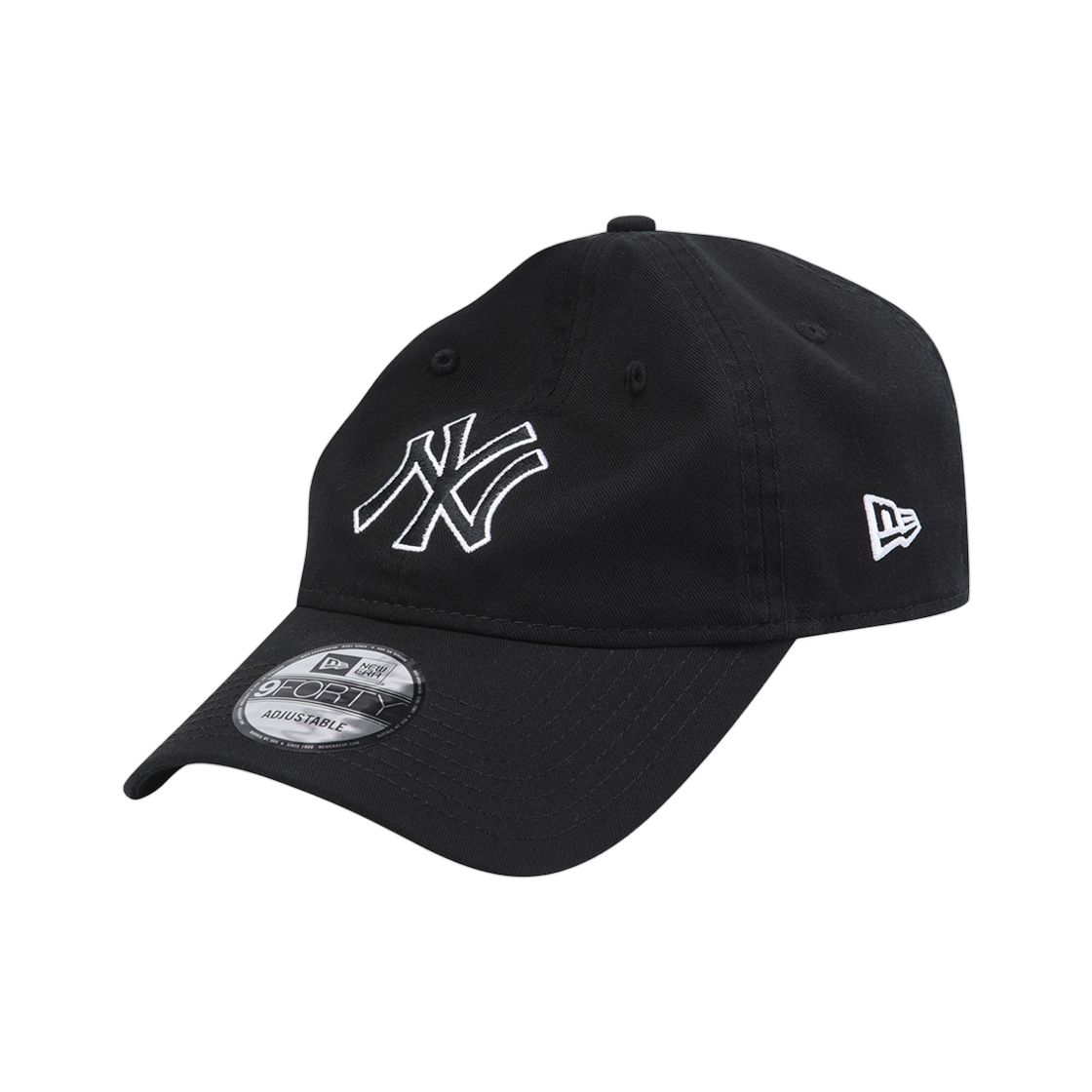 뉴에라 MLB 뉴욕 양키스 베이직 아웃라인 언스트럭쳐 볼캡 블랙(New Era MLB New York Yankees Basic Outline Unstructured Ball Cap Black) - 2