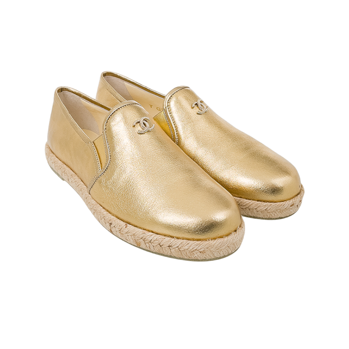 IT9MVIL8DF2P Chanel Gold Slip-On Espadrilles