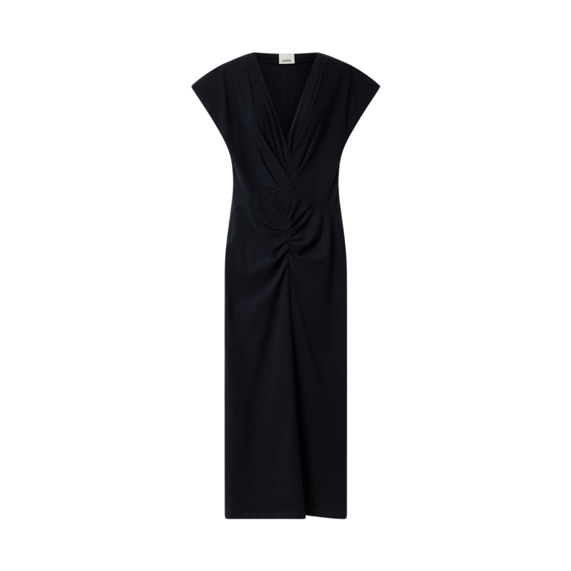 RO1174FB-A1N41I-01BK (W) Isabel Marant Nadra Long Wrap Dress Black