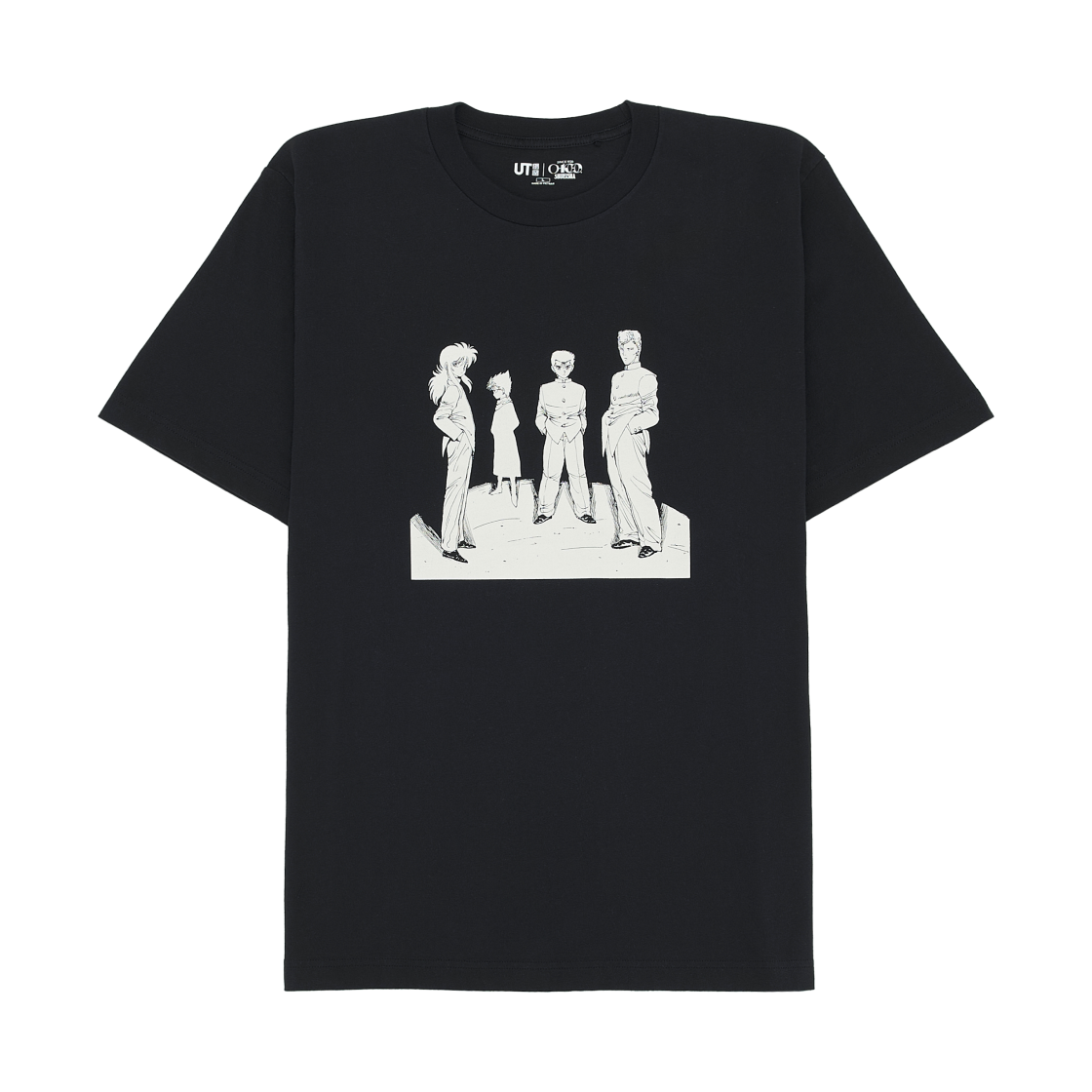 유니클로 UT 슈에이샤 창립 100주년 유유백서 티셔츠 블랙(Uniqlo UT Shueisha 100th Anniversary Yu Yu Hakusho T-Shirt Black)