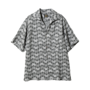 Needles Short Sleeve Italian Collar Shirt Papillon Print Black
