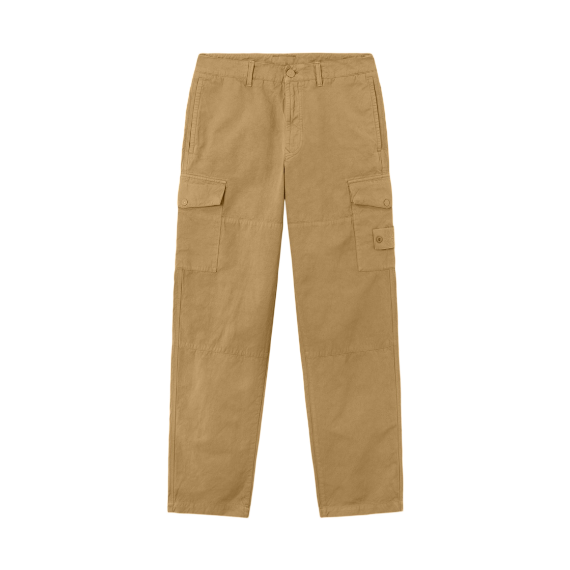 L1S1531000-41S0F36-V0098 Stone Island 3100041 Cotton Linen Canvas_S.I.Ghost Regular-Fit Cargo Trousers with Panelled Construction Dark Beige - 26SS