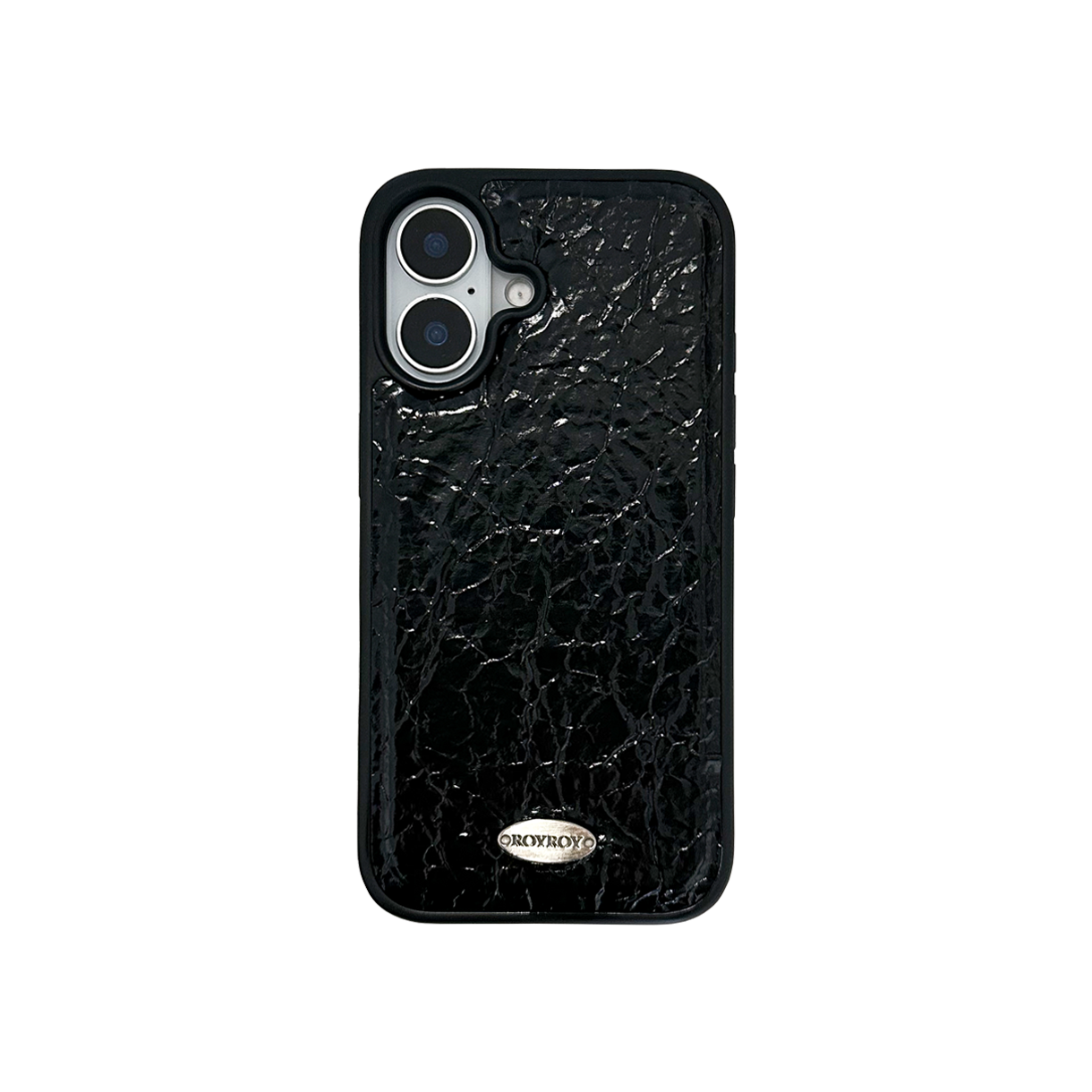 로이로이 크랙 레더 맥세이프 아이폰 케이스 블랙(ROYROY MagSafe Black Crack Leather iPhone Case)