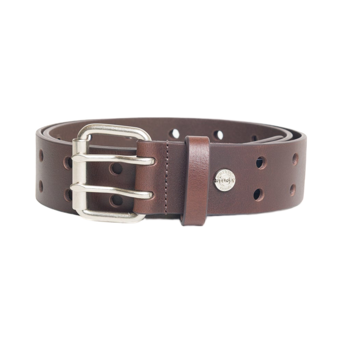 135204 Stussy Punch Out Leather Belt Brown