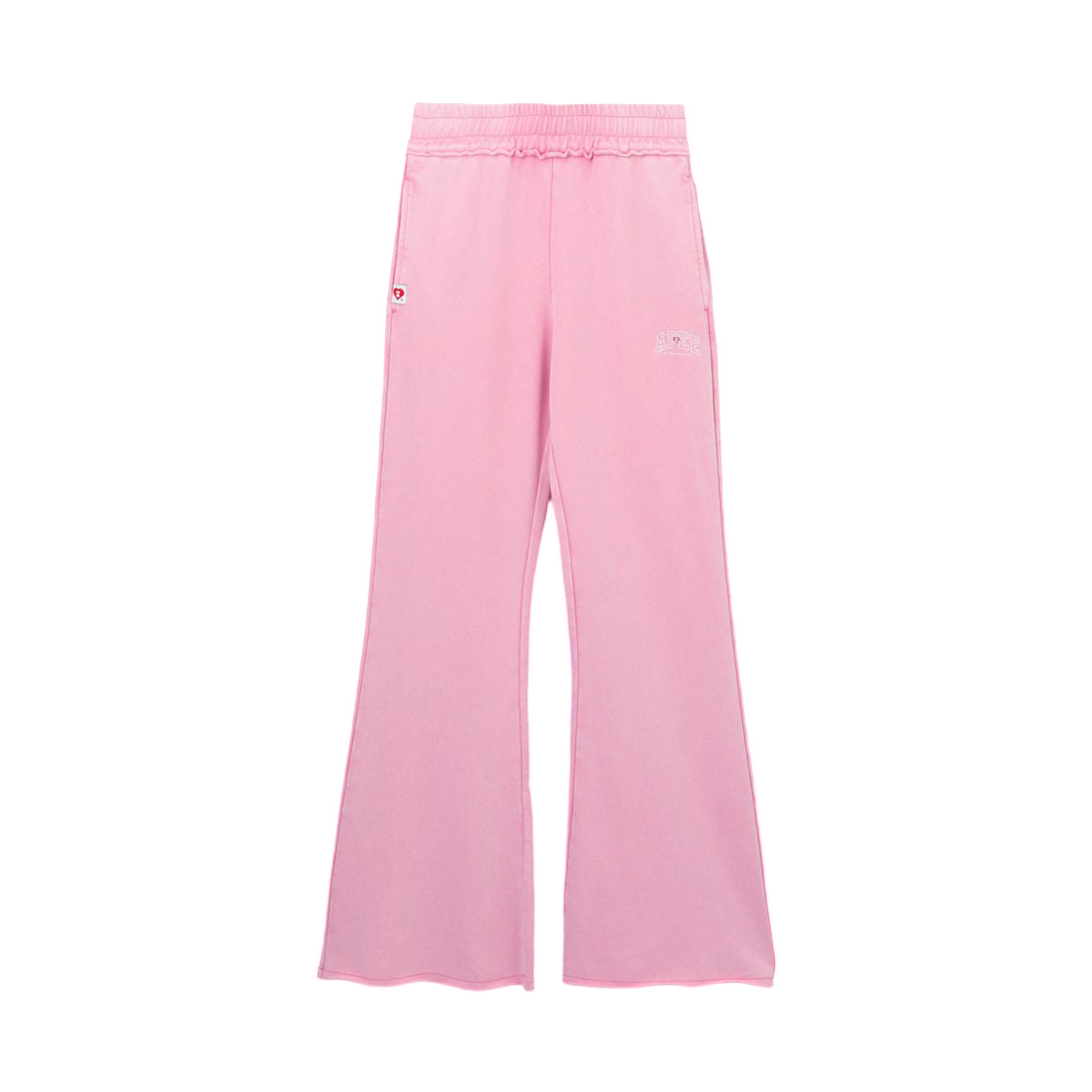 (W) 베이프 에이피 로고 스웨트팬츠 핑크((W) BAPE Apee Logo Sweatpants Pink) - 1