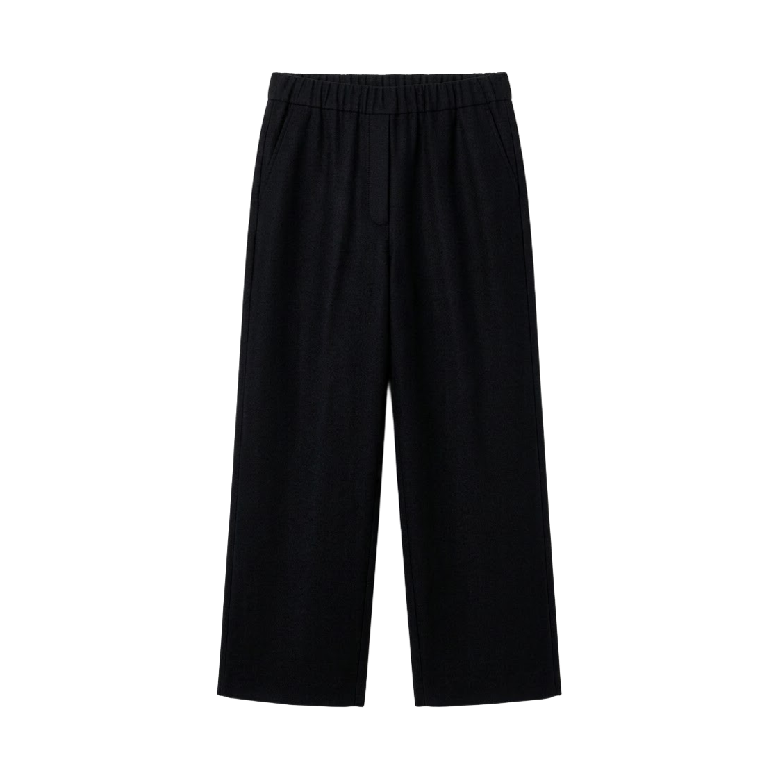 지크립 밴딩 링클프리 배기핏 와이드 슬랙스 블랙(GCLIP Banding Linkelfree Baggy Fit Wide Slacks Black) - 1