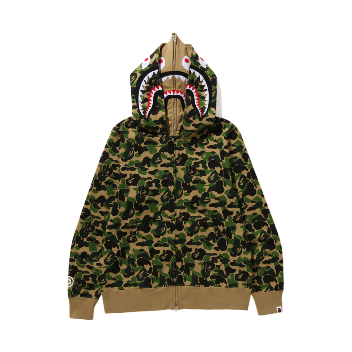 베이프 ABC 카모 더블 샤크 풀 집 후드 그린(BAPE ABC Camo Double Shark Full Zip Hoodie Green) - 1