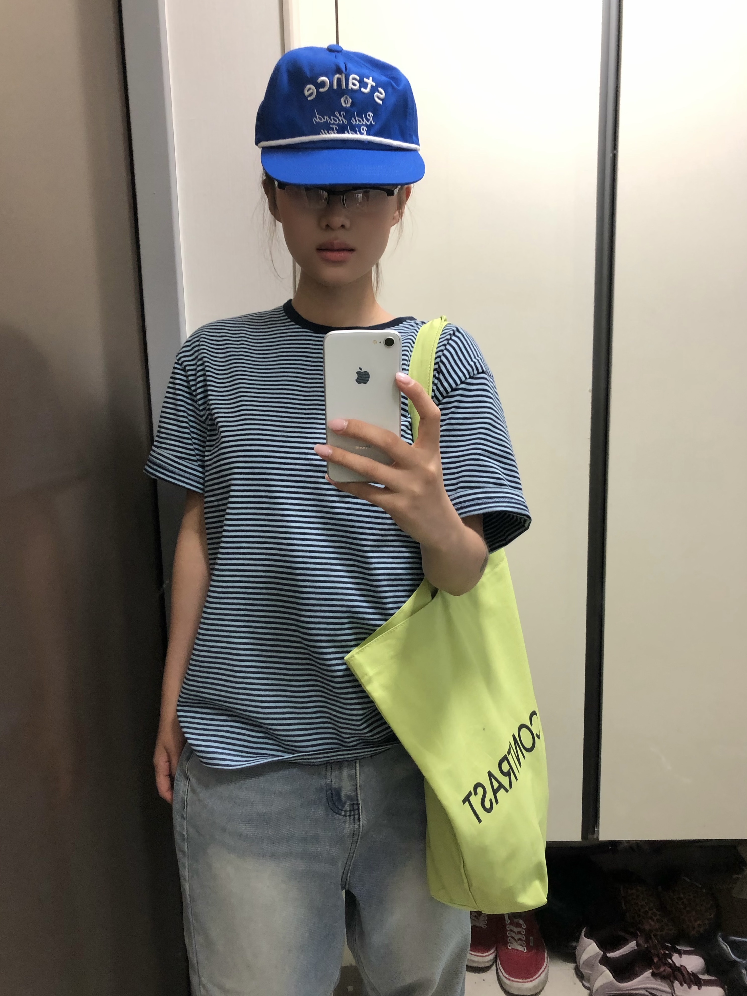 noun Easeful Tote Bag Lime 착용 스타일 - 2