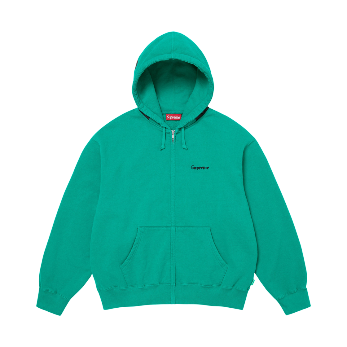 슈프림 파리 이즈 버닝 집업 후드 스웨트셔츠 틸 - 26SS(Supreme Paris Is Burning Zip Up Hooded Sweatshirt Teal - 26SS) - 2