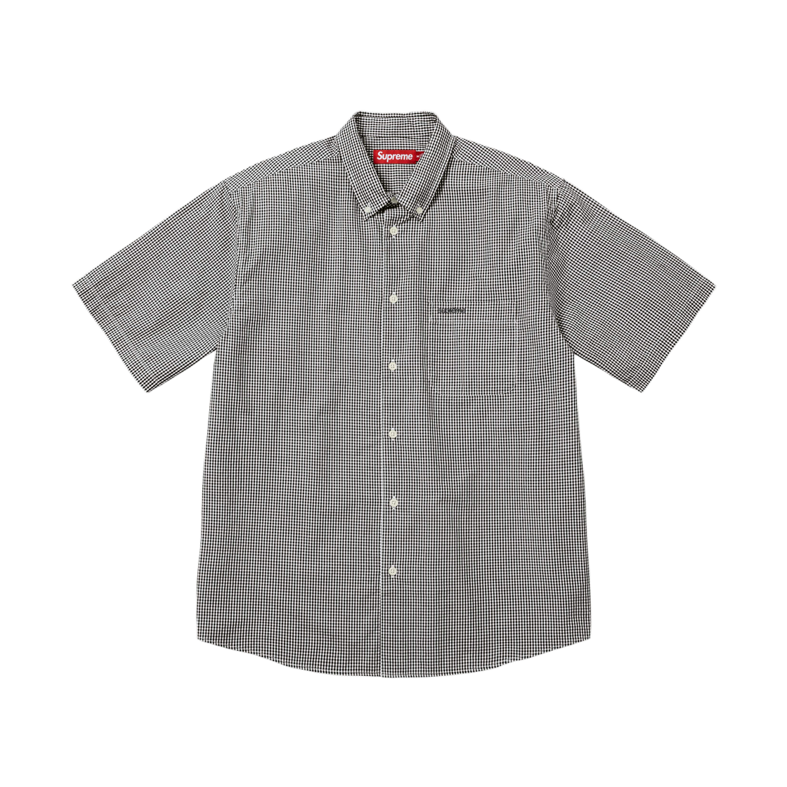 슈프림 깅엄 숏슬리브 셔츠 블랙 - 26SS | Supreme | KREAM
