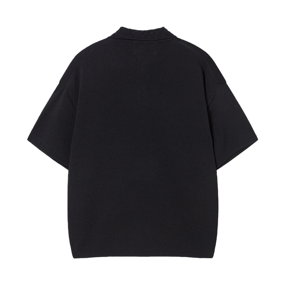 엔 아카이브 위빙 카라 디테일 코튼 니트 블랙(N ARCHIVE Weaving Collar Detail Cotton Knit Black) - 2