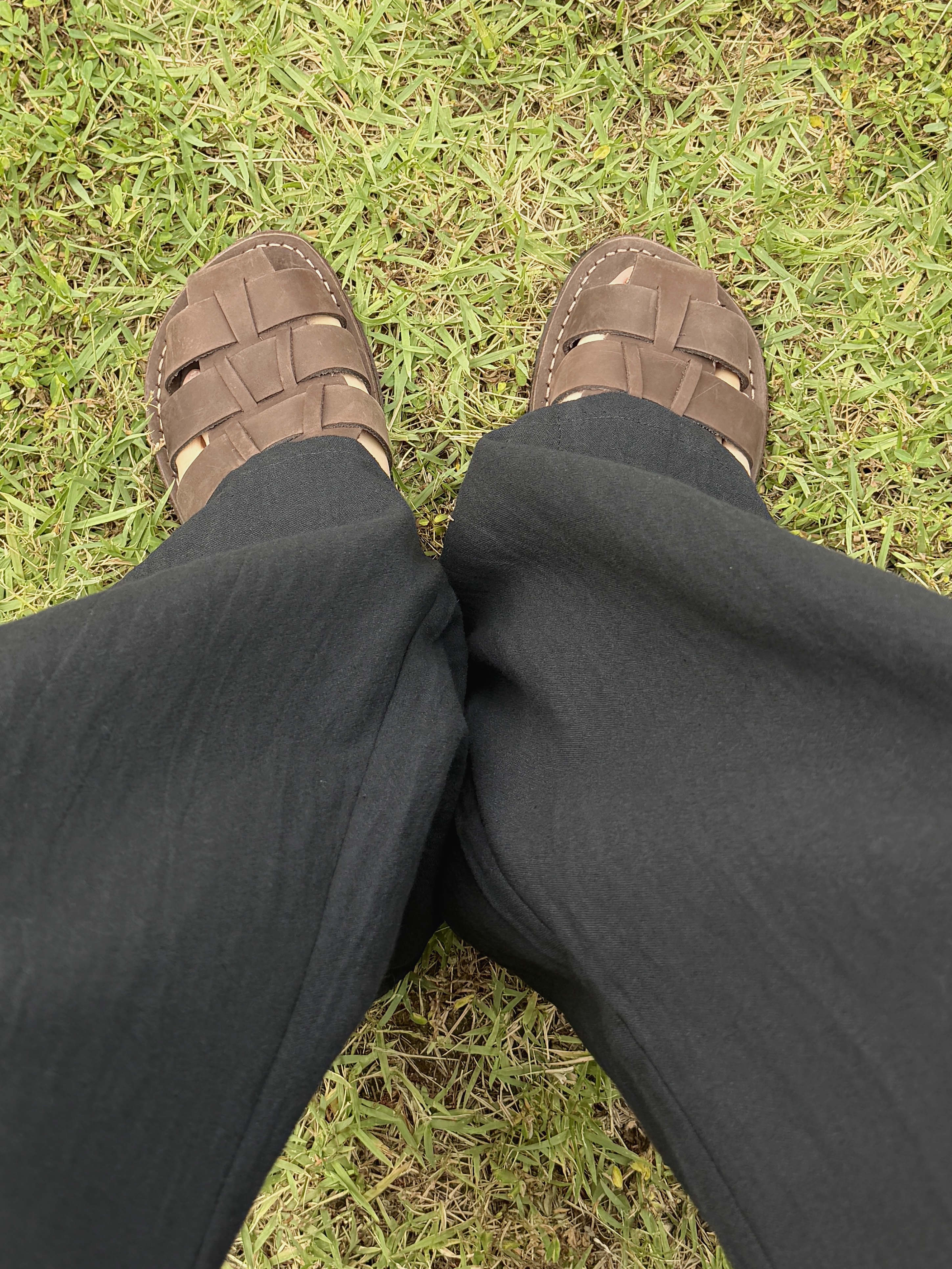 JERUSALEM SANDALS 1063NN Michael Slide Brown 착용 스타일 - 8