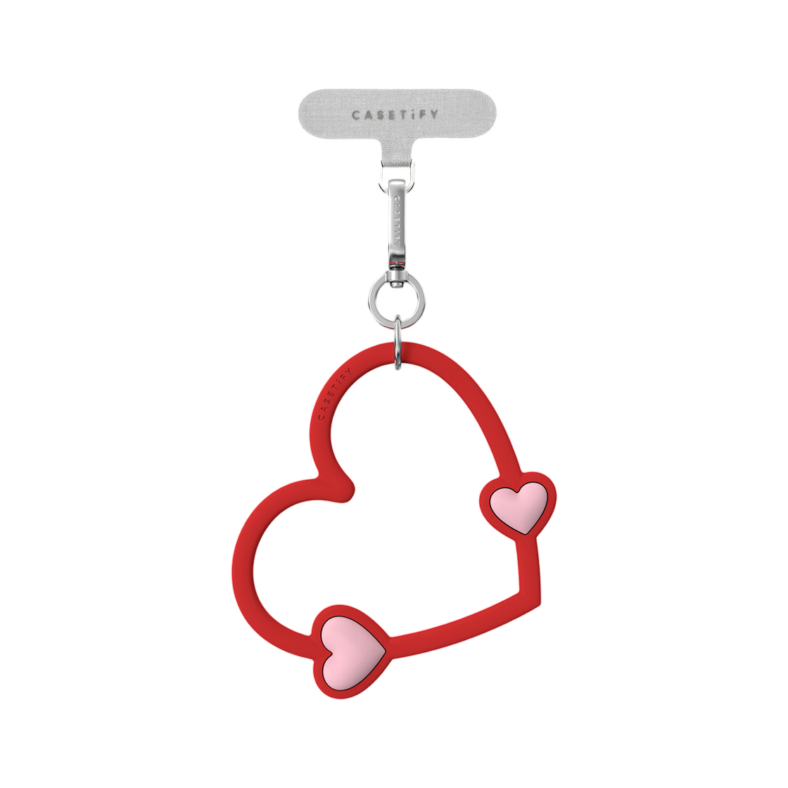케이스티파이 젤리 폰 뤼스트 하트 스트랩 레드 로맨스(Casetify Jelly Phone Wrist Heart Strap Red Romance) - 1