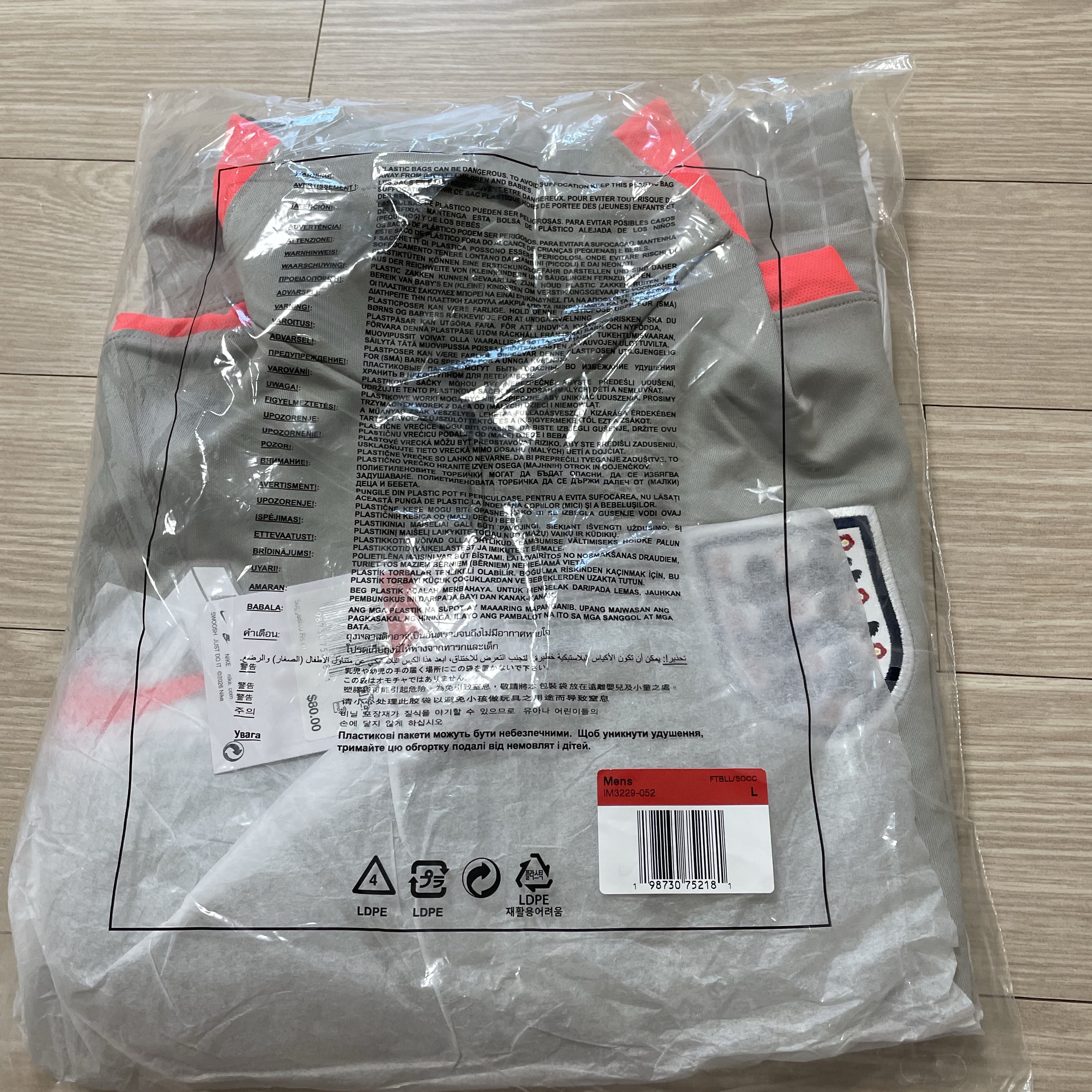 Palace x Nike England Dri-Fit Strike Drill Top Pewter Grey Cool Grey 착용 스타일 - 3