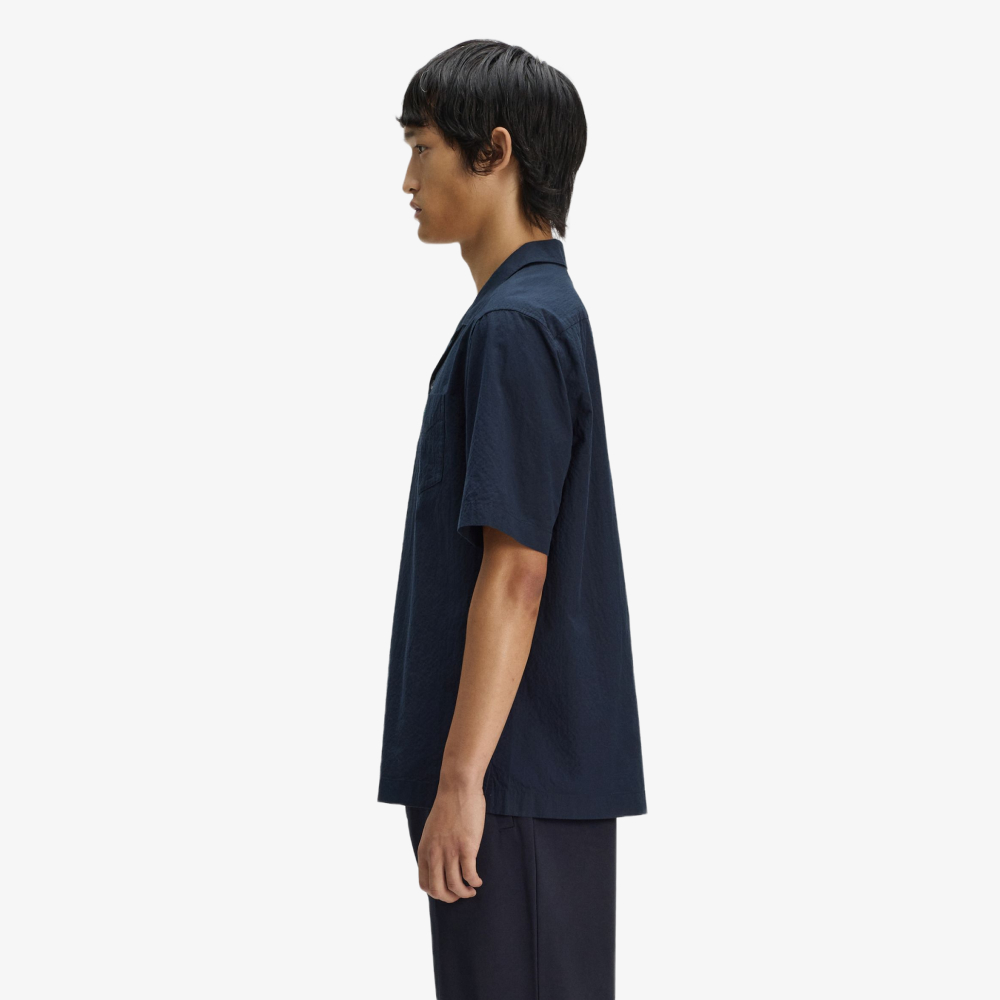 프레드페리 시어서커 리비어 칼라 셔츠 네이비(Fred Perry Seersucker Revere Collar Shirt Navy) - 3