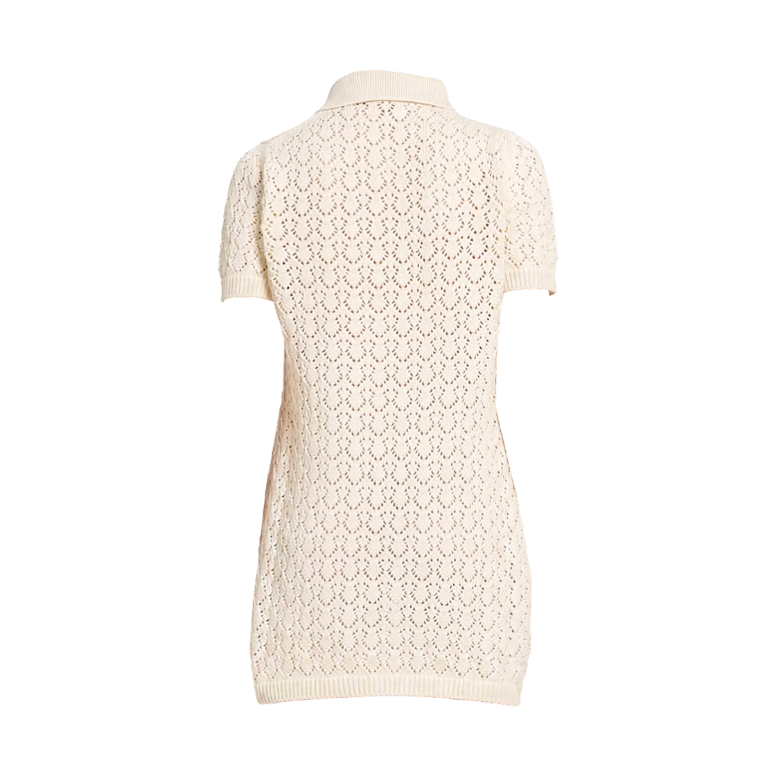 (W) 미우 미우 코튼 폴로 미니 드레스 베이지((W) Miu Miu Cotton Polo Mini Dress Beige) - 2
