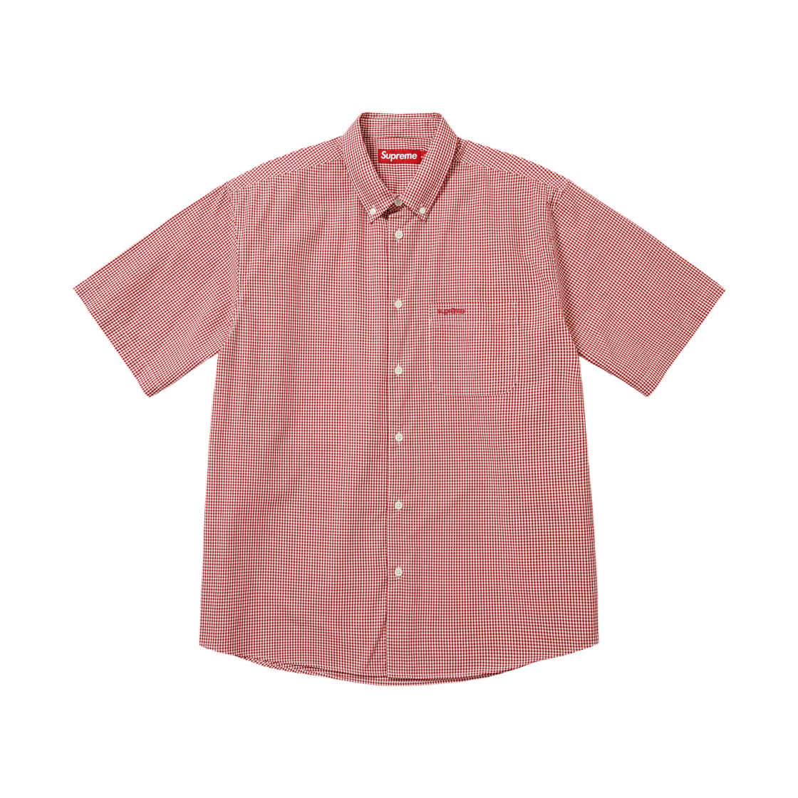 슈프림 깅엄 숏슬리브 셔츠 레드 - 26SS(Supreme Gingham S/S Shirt Red - 26SS) - 1