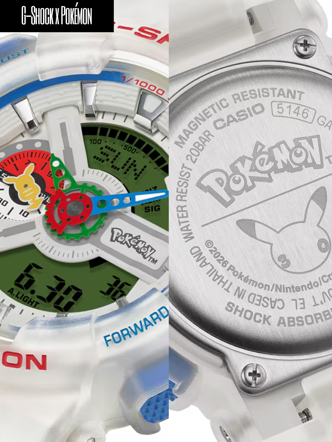 Casio G-Shock x Pokemon GA-110PKM-7A 착용 스타일 - 3