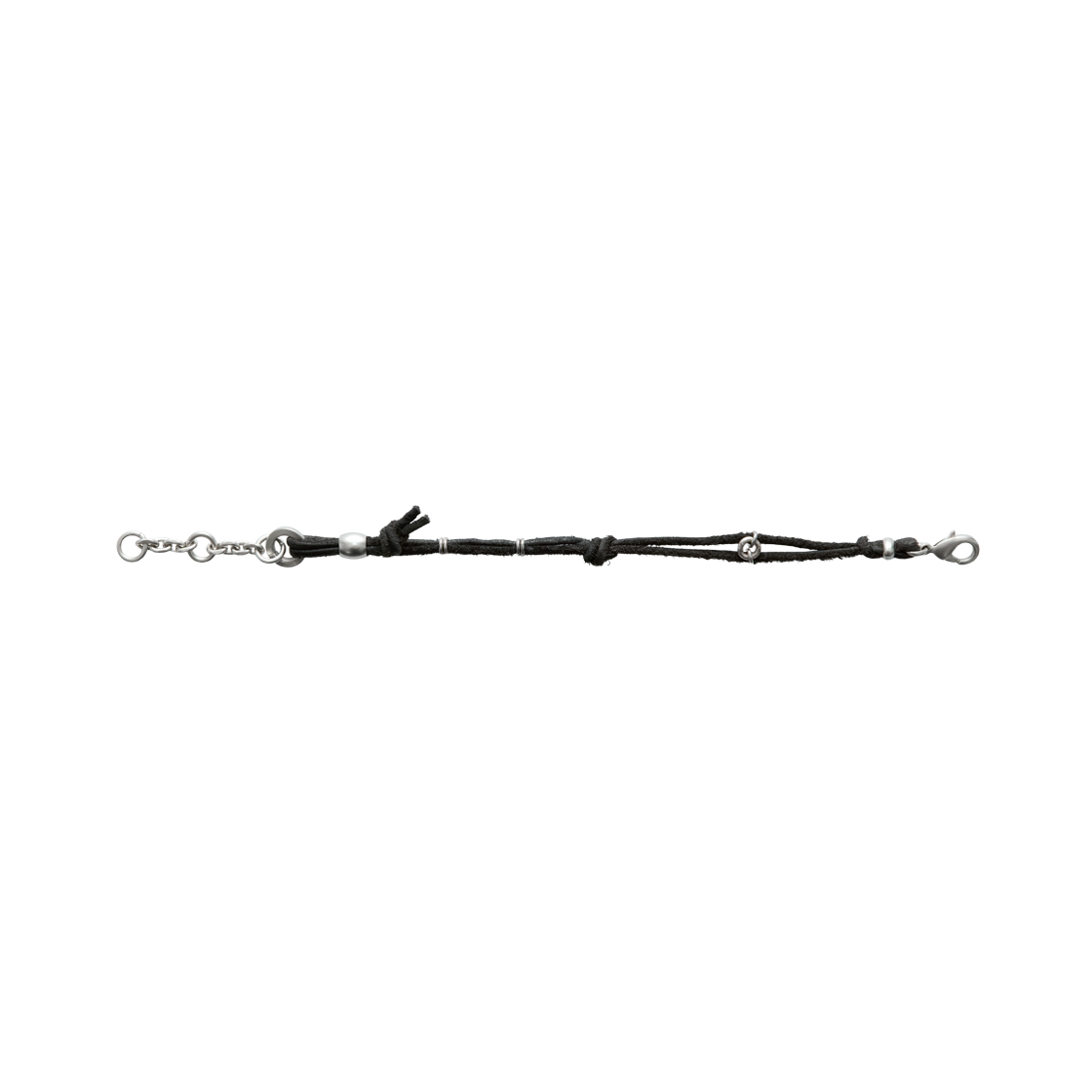 폴리테루 더블 스트랜드 레더 브레이슬릿 블랙(Polyteru Double Strand Leather Bracelet Black) - 2