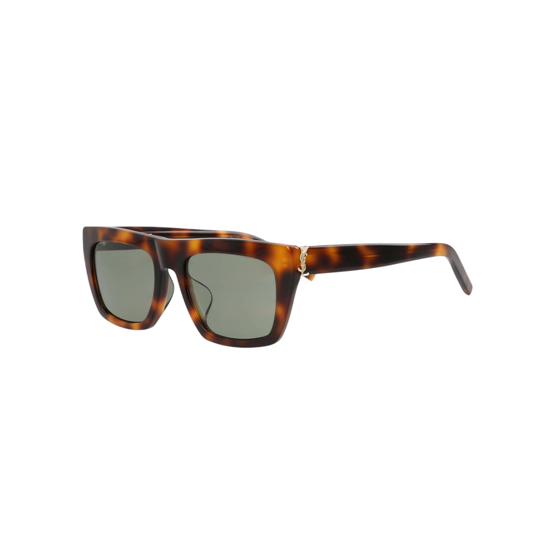 SL M131F-003 [25% 쿠폰] Saint Laurent SL M131F-003 Cassandra Monogram Square Flat Top Sunglasses Tortoise