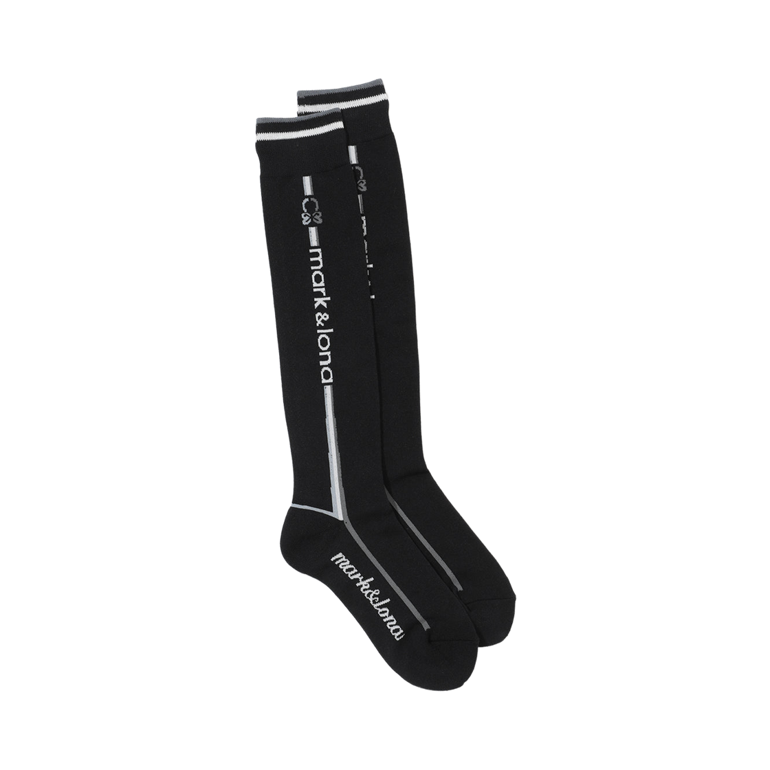 MLF-6A-FS32 (W) Mark & Lona ELMT Sport Line Over Knee Socks Black