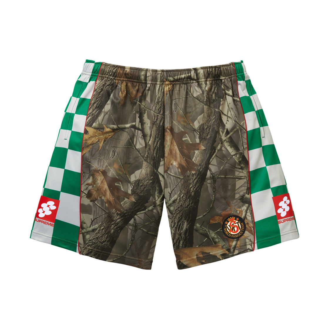 - Supreme Checkerboard Soccer Short Realtree Hardwoods Camo - 26SS