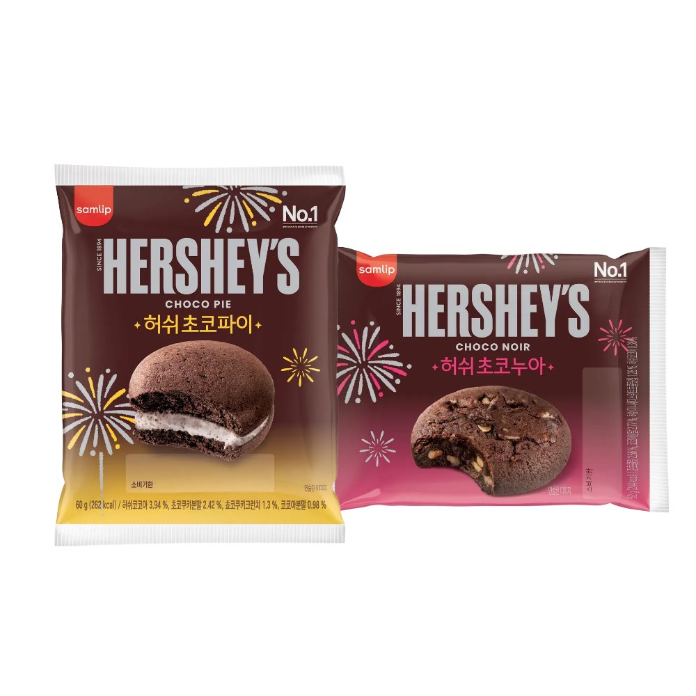 삼립 허쉬초코 초코파이 3입 + 초코누아 5입(Samlip Hershey’s Choco Choco Pie (3 Packs) + Choco Noir (5 Packs))