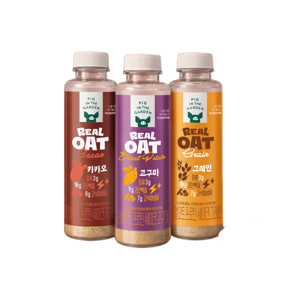 삼립 피그인더가든 리얼오트 프로틴 쉐이크 50g 10입 (그레인/카카오/고구마)(Samlip Pig in the Garden Real Oat Protein Shake 50g 10 Pieces (Grain/Cacao/Sweet Potato))
