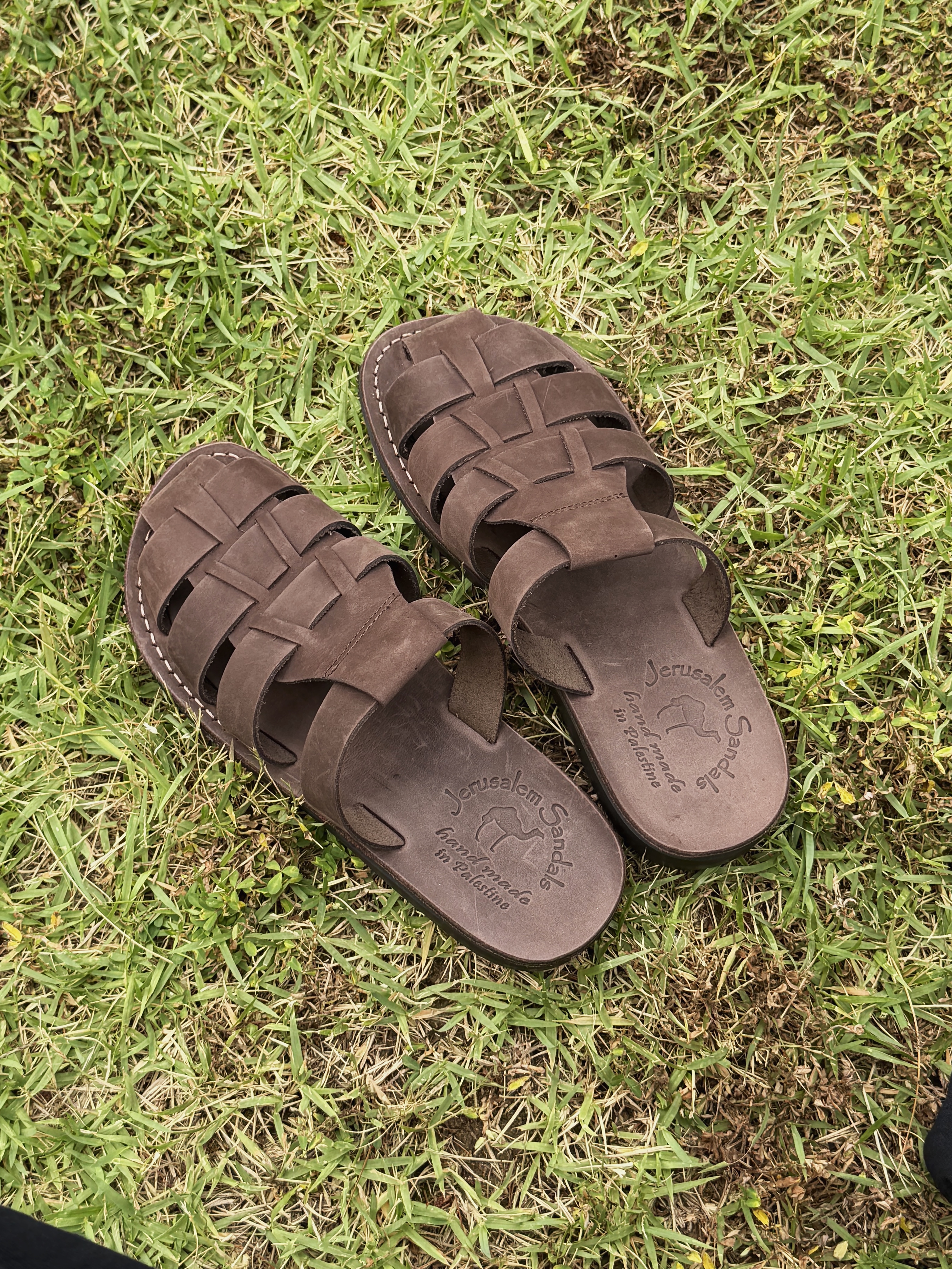 JERUSALEM SANDALS 1063NN Michael Slide Brown 착용 스타일 - 6