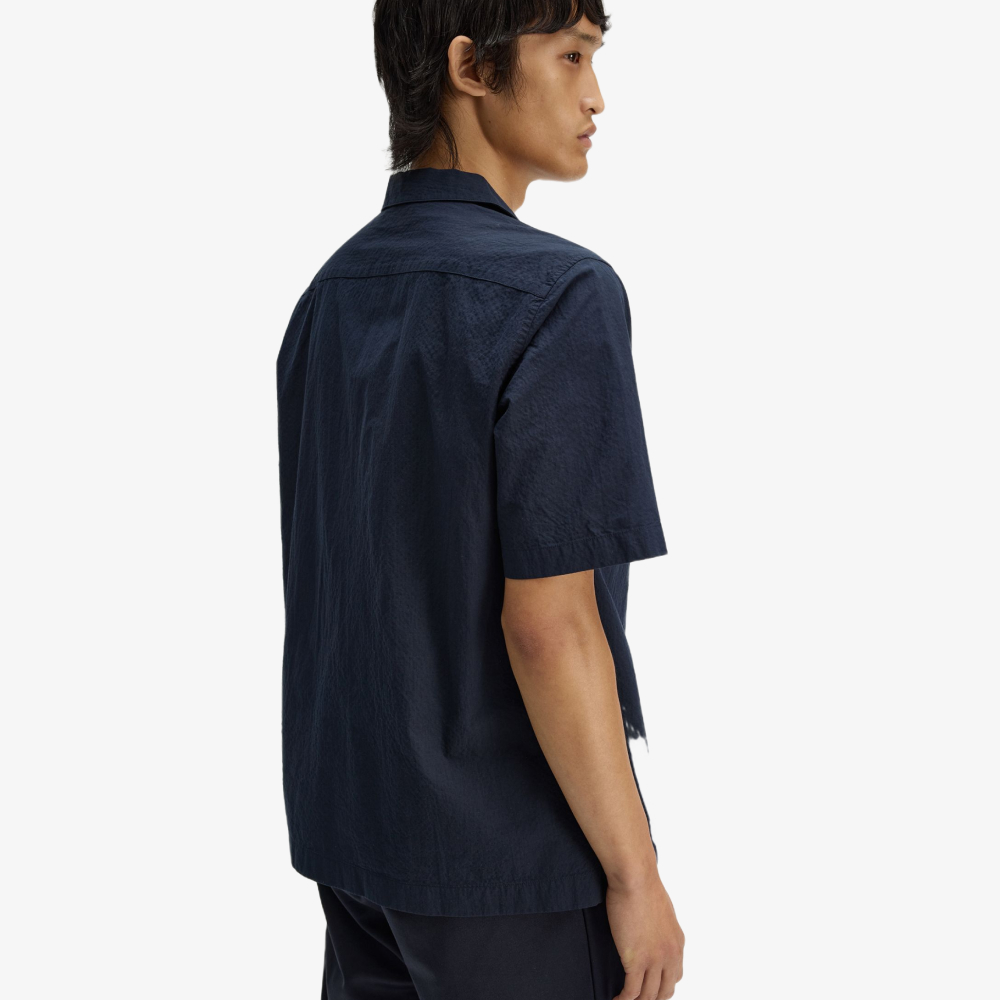 프레드페리 시어서커 리비어 칼라 셔츠 네이비(Fred Perry Seersucker Revere Collar Shirt Navy) - 6