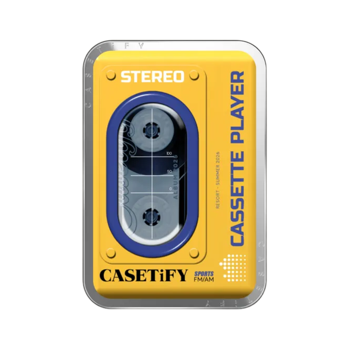- Casetify Cassette Player Mirror Snappy Magsafe Card Holder Stand