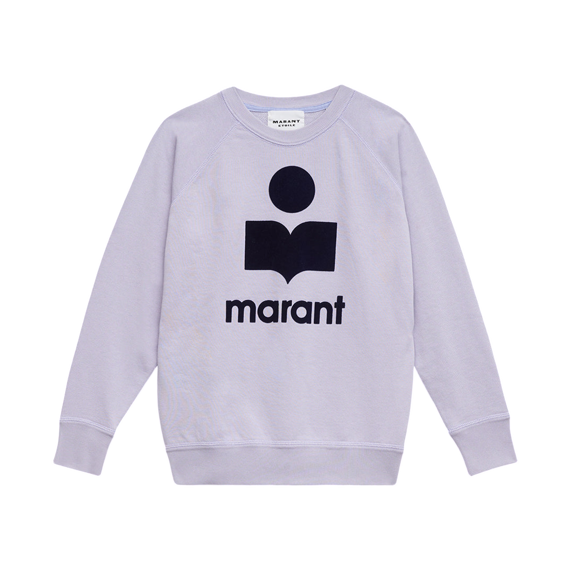 SW0160FA-A1M07E-LCDN (W) Isabel Marant Millyny Sweatshirt Cotton with Logo Lilac Dark Navy