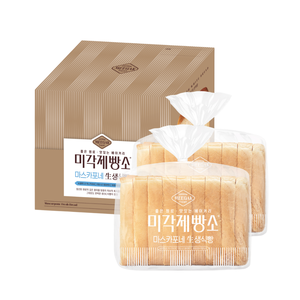 삼립 미각제빵소 마스카포네 생식빵 500g 2봉(Samlip Taste Bakery Small Mascapone Raw Bread 500g 2 bags)