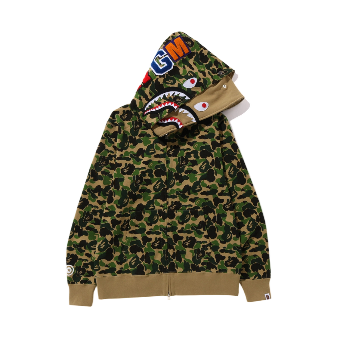 베이프 ABC 카모 더블 샤크 풀 집 후드 그린(BAPE ABC Camo Double Shark Full Zip Hoodie Green) - 2